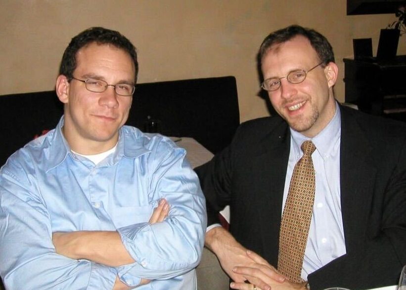 Garrett and Steve having dinner while working together post-9/11.